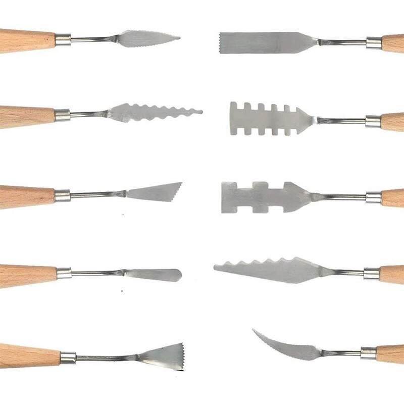 13Pcs Oil Painting Palette Knives Sets Spatula Paint Oil Painting Palette Oil Paint Spatula