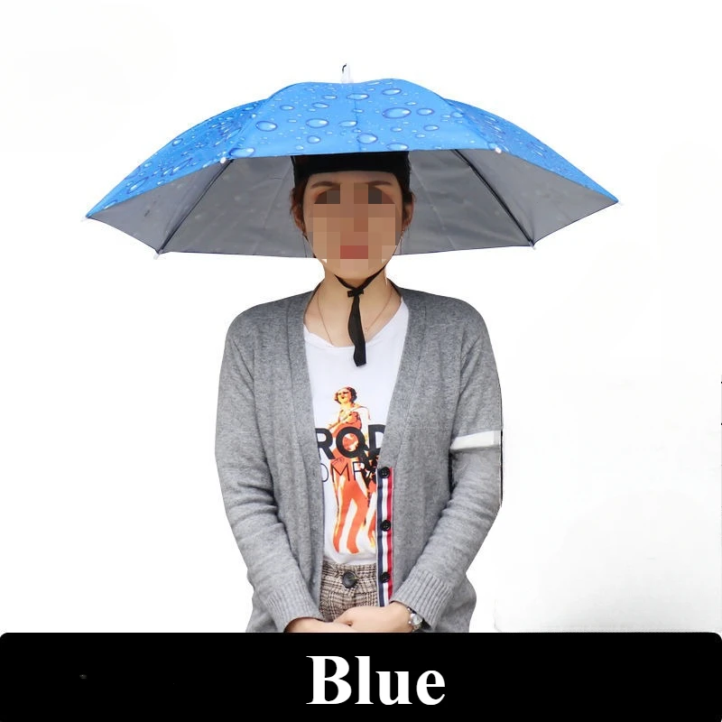 1pc cabeça ao ar livre guarda-chuva de pesca diâmetro 77cm portátil mãos livres ambiente proteger chuva abrigo pára-sol camuflagem verão
