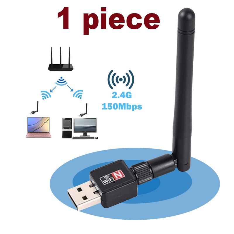 usb wifi adapter ethernet lan wireless 802.11n laptop dongle card antena adaptador 2.4g 5ghz wi fi receiver wi-fi 5g mini mbps: 1PCS