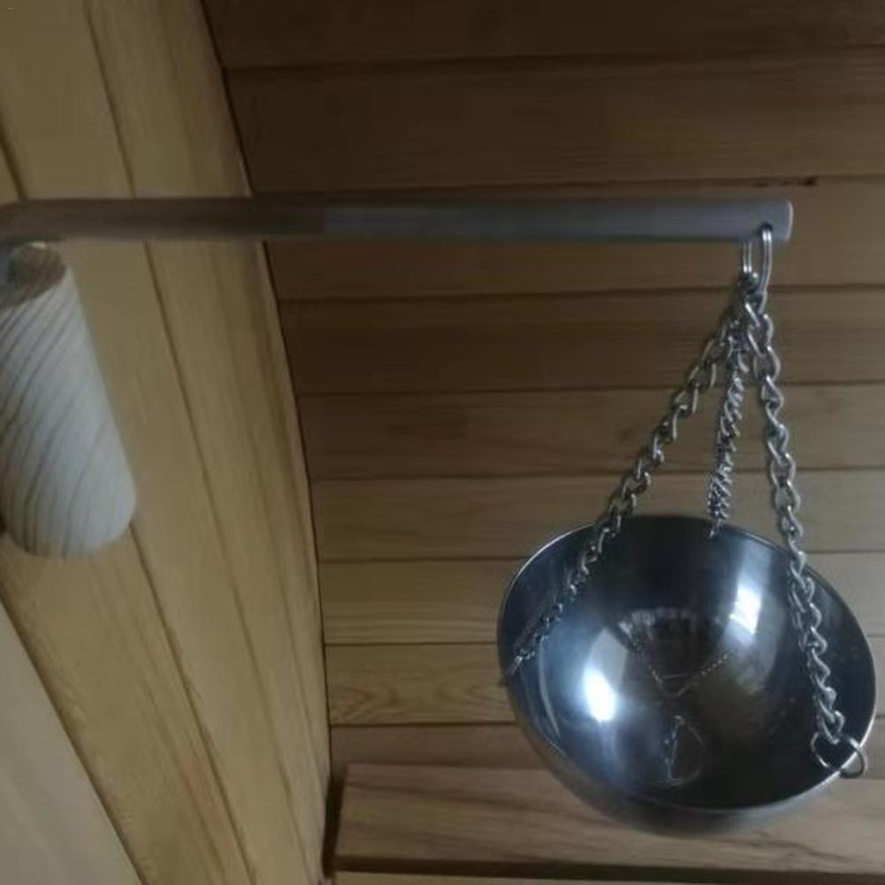 Sauna aromaterapi oliekop rustfrit stål æterisk olie holder skål til sauna og spa tilbehør firkantet runde 120ml 200ml