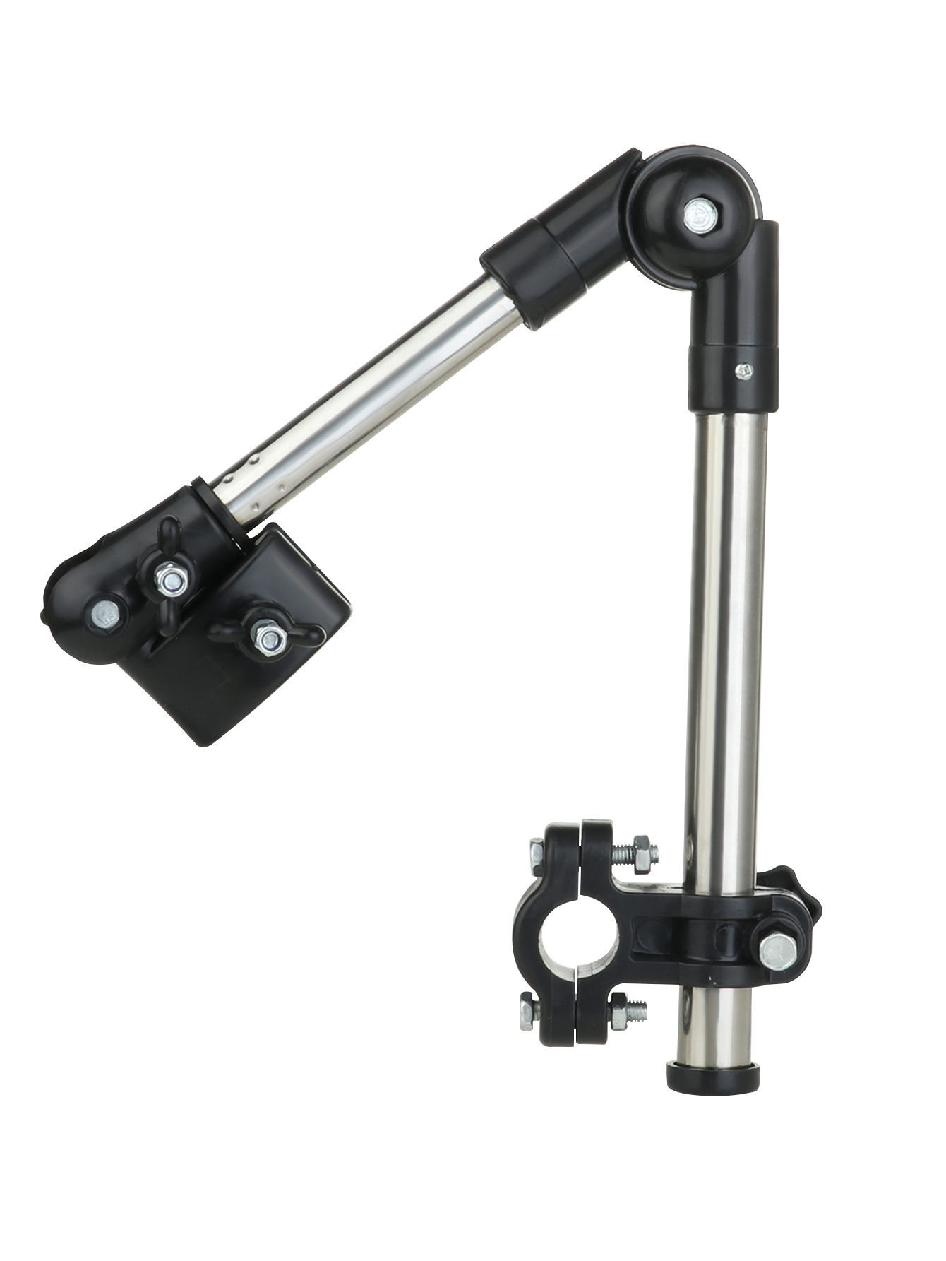Wheelchair bicycle stroller swivel umbrella plug stroller holder any angle stainless steel umbrella holder rain gear tool