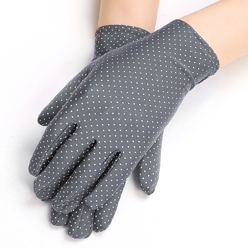 Gants d&#39;été Anti-UV pour femmes, mitaines fines à points élastiques, protection solaire pour la conduite, gants courts pour femmes et filles, accessoire de vêtements: 4