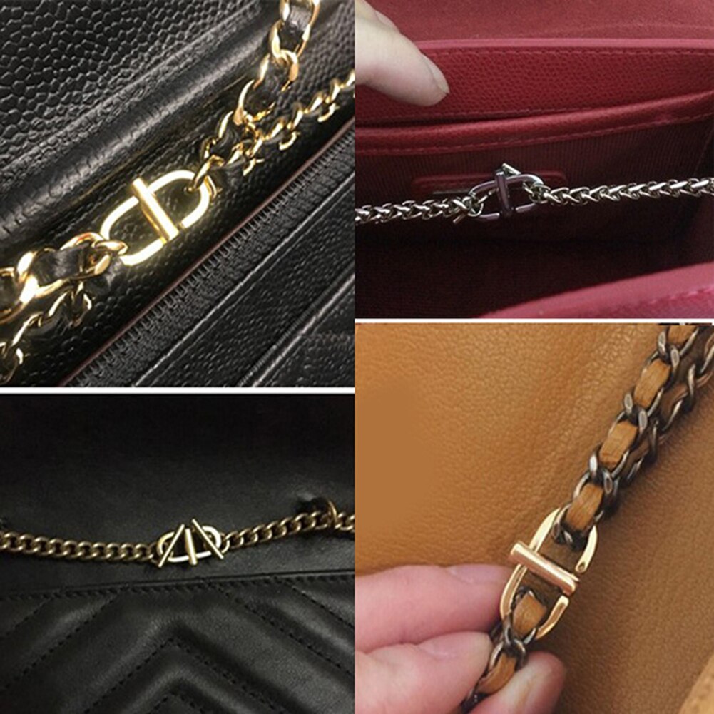 Fivela de metal ajustável saco alça de corrente comprimento encurtar ombro crossbody saco destacável snap gancho gatilho clipes saco acessórios