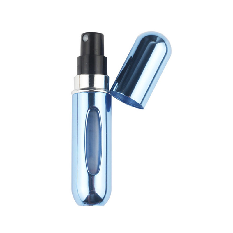 5ml Portable Mini Aluminum Refillable Perfume Bottle With Spray Empty Cosmetic Containers With Atomizer For Traveler