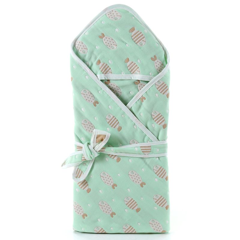 Baby Inbakeren Winter Wrap Slapen Zachte Katoen Vierkante Deken Infant Peuters Badjas Handdoek Leuke Cartoon Patronen: pattern G