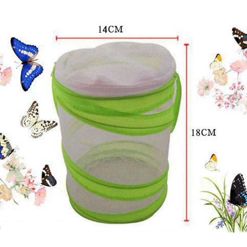 White Portable Mesh Cage Mantis Stick Small Insect Butterfly Plant Cage Breeding Housing Enclosure Net Insect Boxes