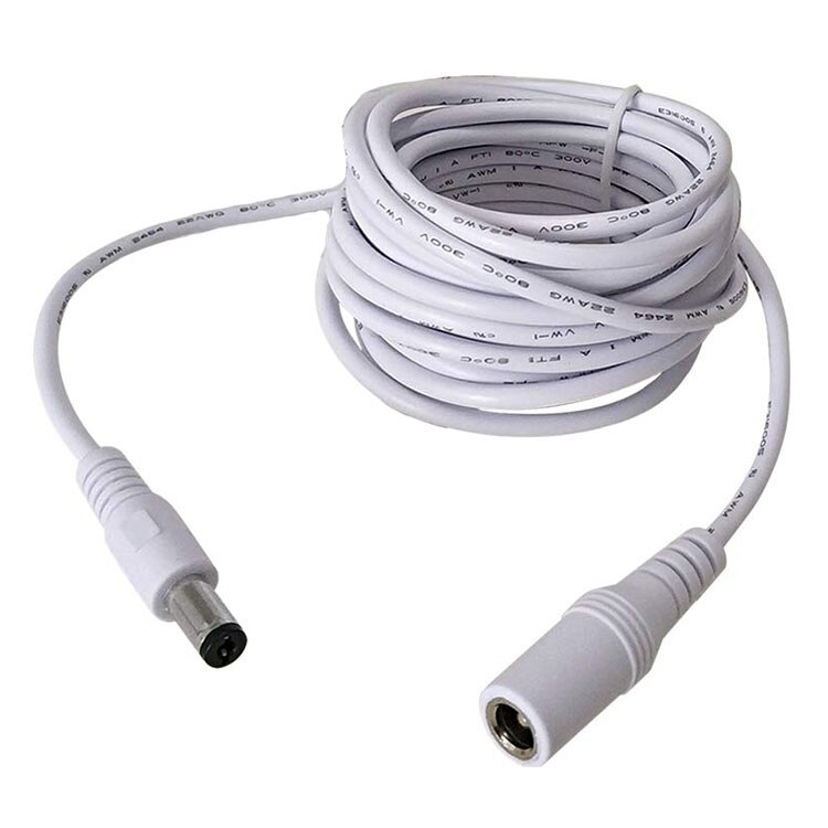 DC 12v Power Supply Cable 5.5mm x 2.1mm Extension Cord 10ft
