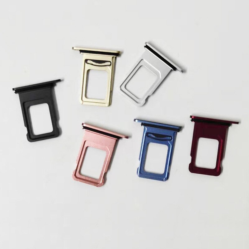 Lector de tarjetas SIM simple y Dual para iPhone XR, soporte de bandeja con ranura y anillo impermeable, 10 unids/lote