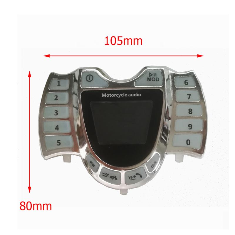 Sistema de sonido Bluetooth para motocicleta, altavoces estéreo impermeables de duradero y sencillo, con colores clásicos, Cargador USB y Radio