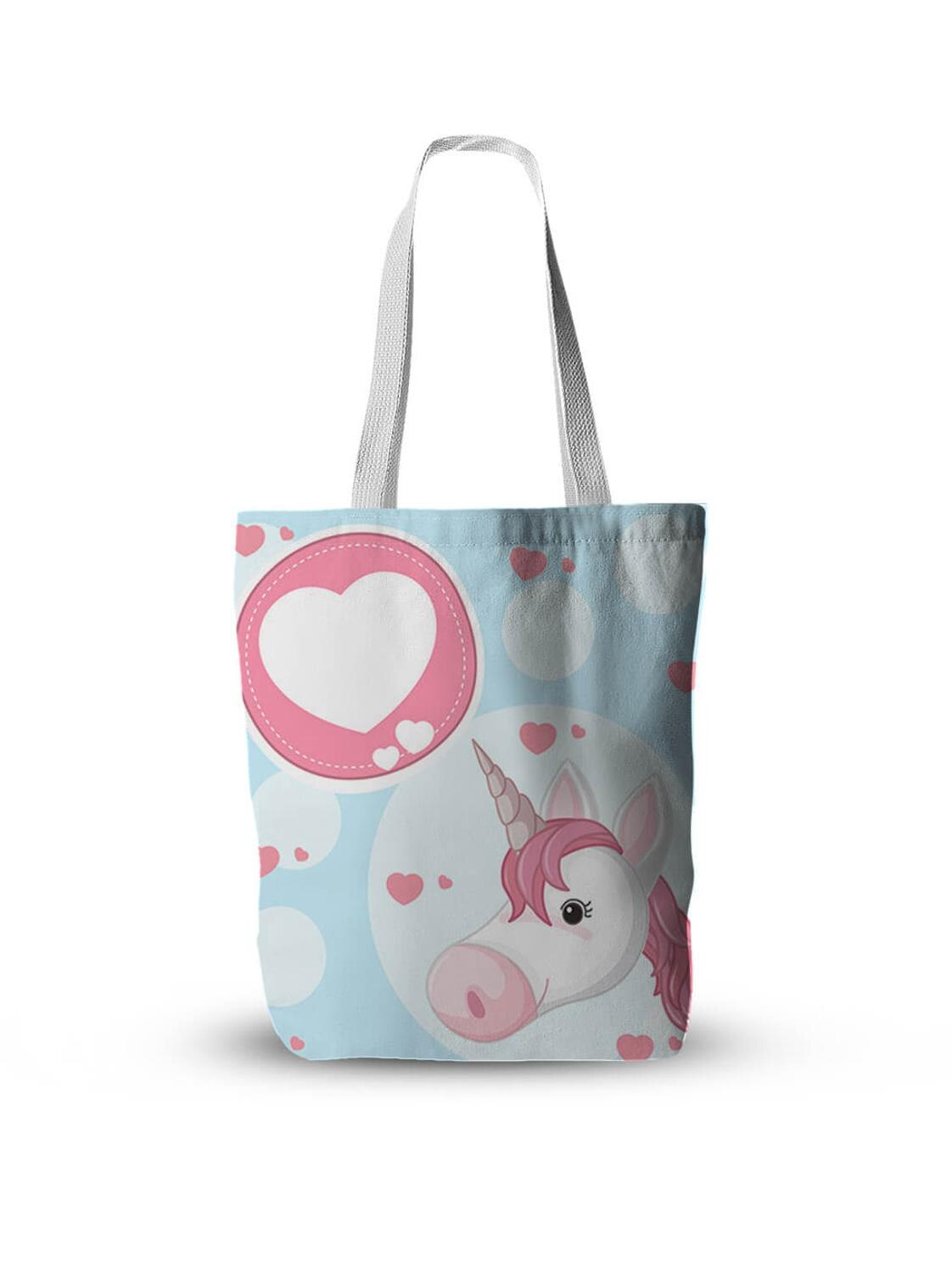 Women Handbags Cute Unicorn Print Handbags Can One Shoulder Shopping Bag Portable Folding Outdoor Beach: Style1