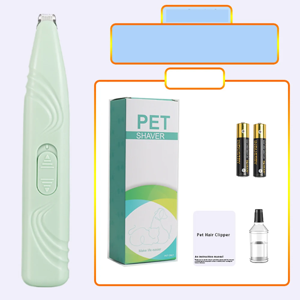 Maquinilla eléctrica para cortar el pelo para mascotas, afeitadora para el cuidado de las patas de Gato, cortadora de pelo para perros y gatos, suministros para el cuidado de mascotas: Blanco