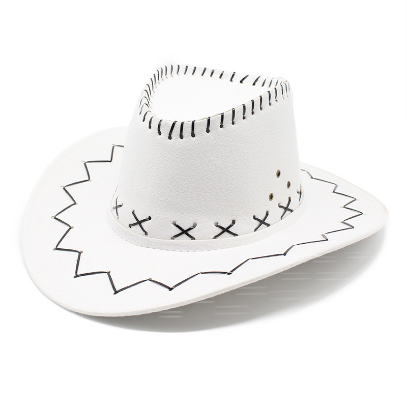 Summer Western men Fedoras Cowboy Hat Suede Cowboy Hat For Gentleman Cowgirl Jazz Cap With Gentleman Suede Sombrero Cap: 05