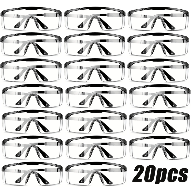 20 pièces lunettes de cyclisme coupe-vent Anti-poussière étanche lunettes de Protection sécurité au travail anti-éclaboussures lunettes de Protection des yeux lunettes: Default Title