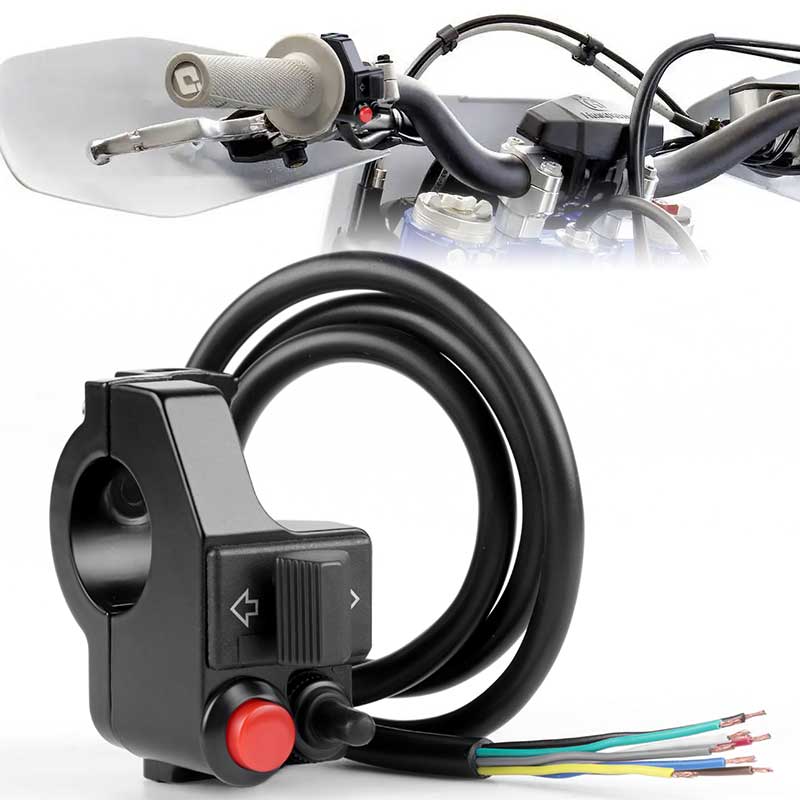 Interruptor multifunción para motocicleta, 22mm, 7/8 ", manillar, faro, botón de señal de giro, interruptor de bocina apto para ATV Sport Dirt Scooter