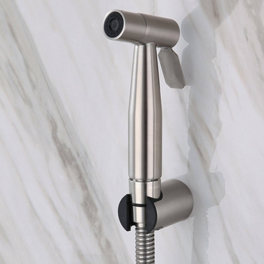 Praktische Handheld Bidet Sproeier Rvs Zelfreinigende Rinser Douchekop Eenvoudige Potje Cleaner Kraan Geen Punch