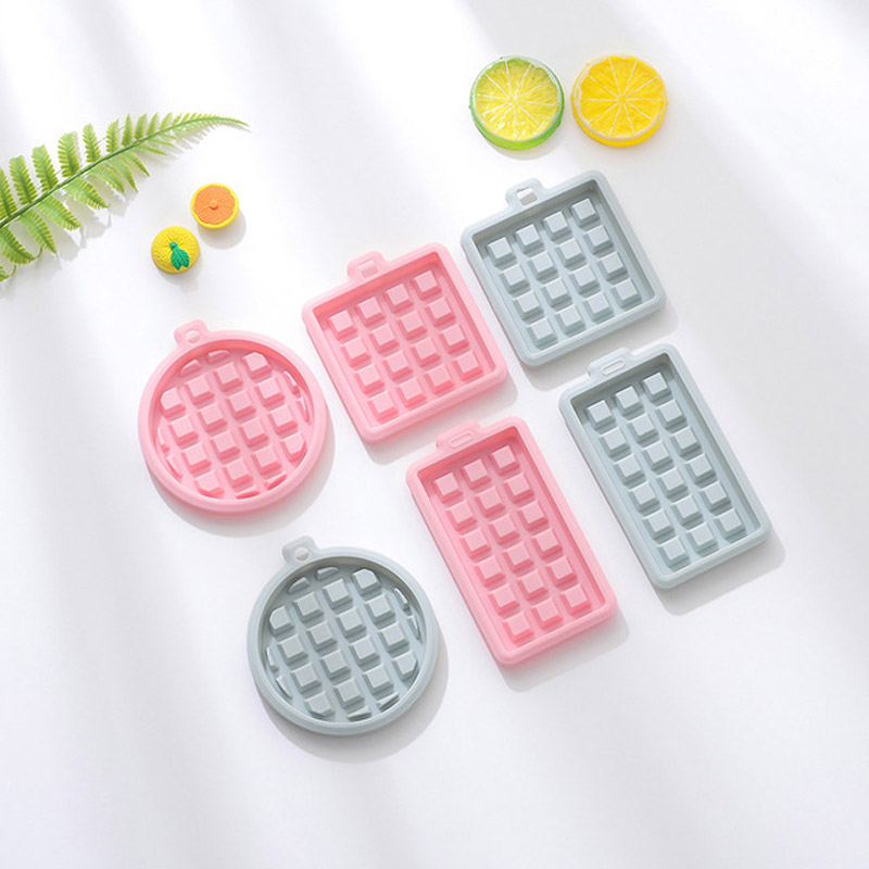 Materiale resistente alle alte Temperature stampi per cialde in Silicone cuore rotondo quadrato stampo per dolci da forno stampi per biscotti al cioccolato