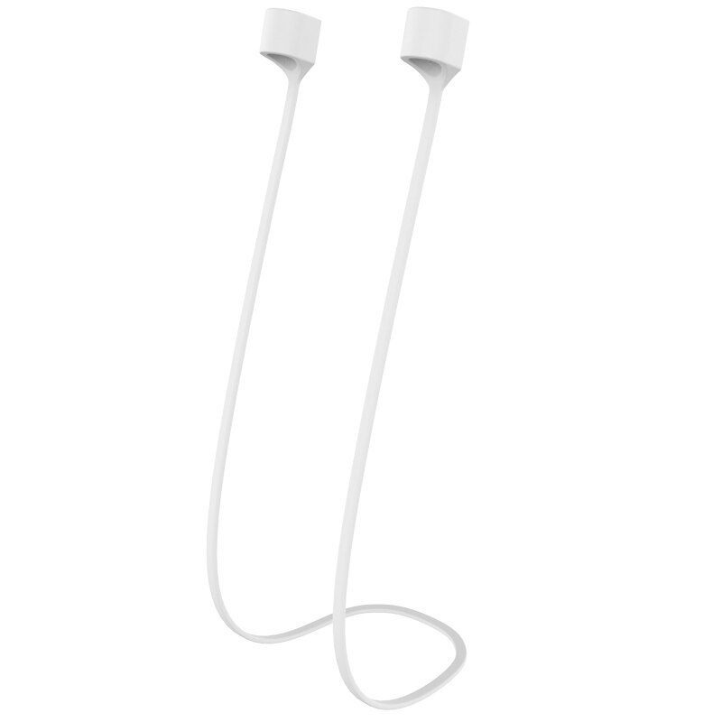 Magnetic Earphone Strap Soft Silicone Headphone Cord Anti Lost Cable for Apple AirPods Pro 1 Magnet Earphone String Rope Strap: White