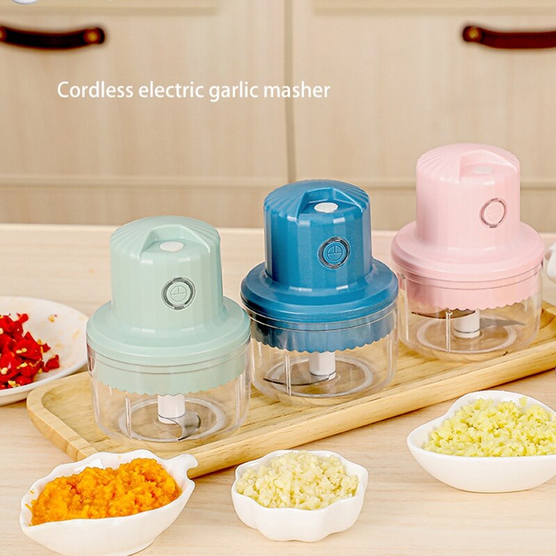 Elektryczny mini żywności czosnek siekacz USB przenośny kuchnia mięwięc procesor wodoodporny, Tcut owoce cebula warzyw, 250Ml
