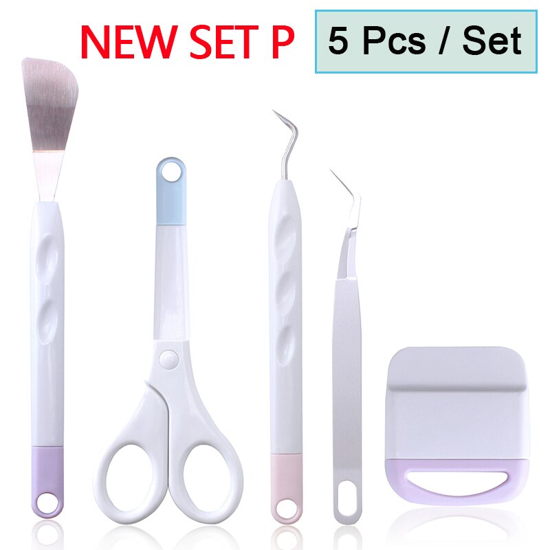 Craft Vinyl Weeding Tool Set Dried Flower Basic Handmade Tools DIY Kit Silhouettes Cameos Lettering Scrapbooking: Set P 5 Pcs