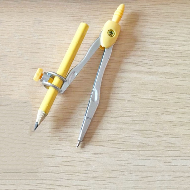 1Box Drawing Compasses Metal Compass with Pencil Chancery Cartoon Compass Love Couple School Drafting Office Supplies Stationery