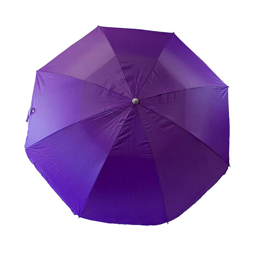 Sombrilla Parasol Playa Fijo 140 Cm Hierro y Nylon Protección UV con Pincho Incluido Funda Incluida: Morado