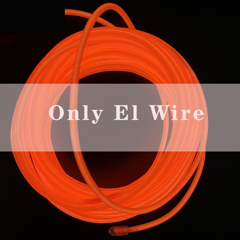Luces iluminadas con cable EL de 10M/5M/3M/1M con luces de neón, combinación DIY de luces multicolores, pilas AA, tiras LED USB para graduación: RGB / 5.500 K