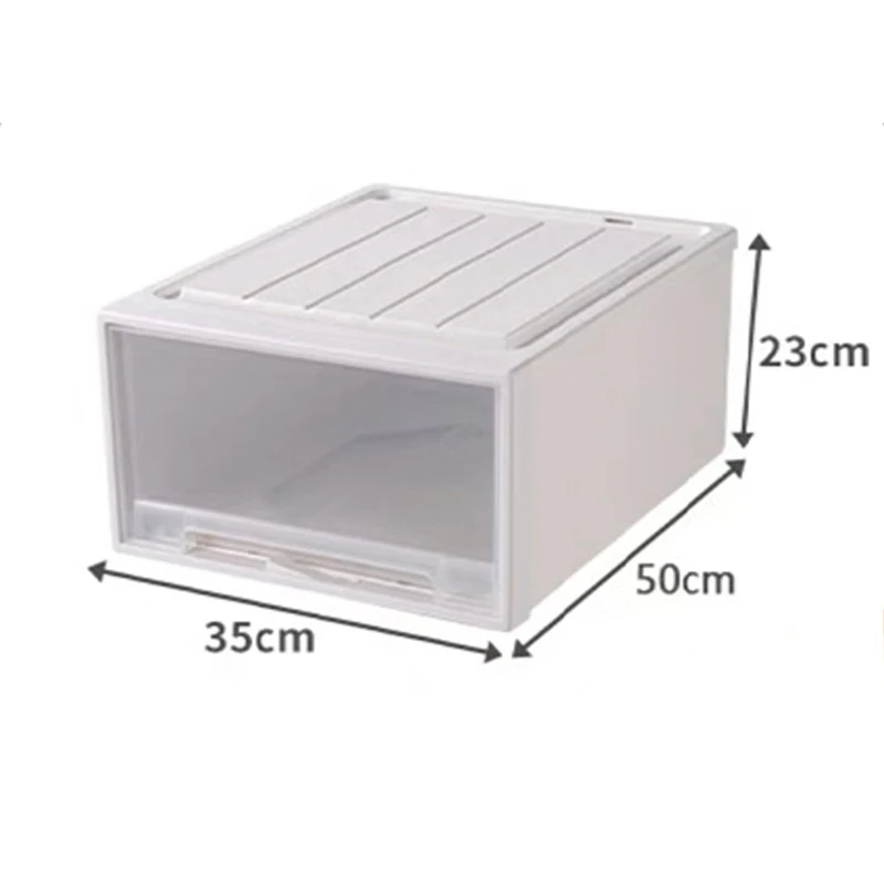 Kleiderschrank-Aufbewahrungsbox, transparente Nachttisch-Kleiderbox mit Deckel, Haushaltsverdickung, Schubladen-Stil, stapelbarer Behälter zum Organisieren: verrotten