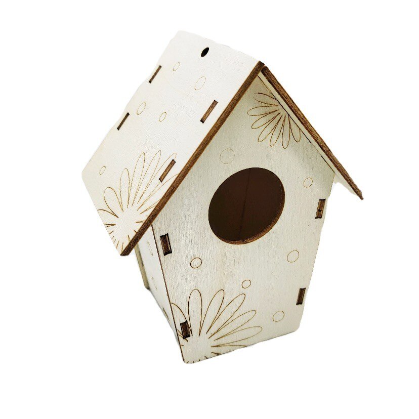 Mother's Day Diy Bird House Kit Nests House Bird House Bird Box Wooden Box Home Decoration Accessories Pets Supplies: C