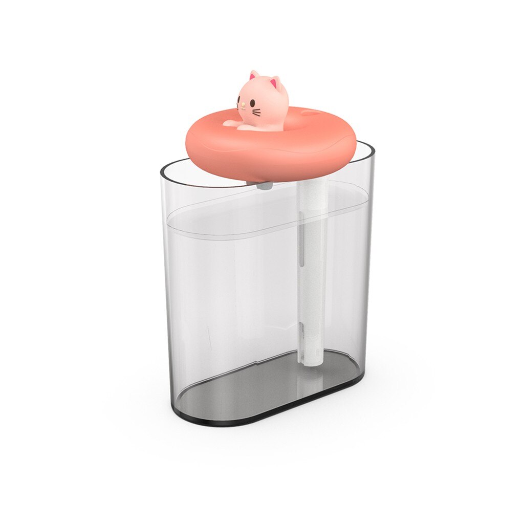 Mini Usb Cute Air Humidifier Silent Ultrasonic Diffuser Mist Maker Colorful Changing Led Night Light For Home Office Car #WL1: Pink