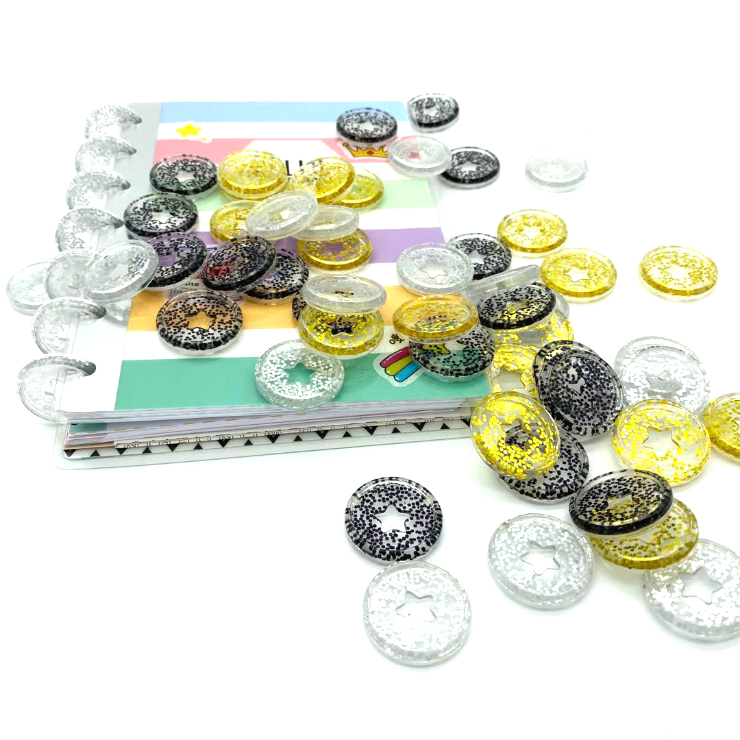 Binder-accesorios de plástico para encuadernación, hebilla de 12 piezas, 27mm, agujero De Seta para Notebook, Binder A4