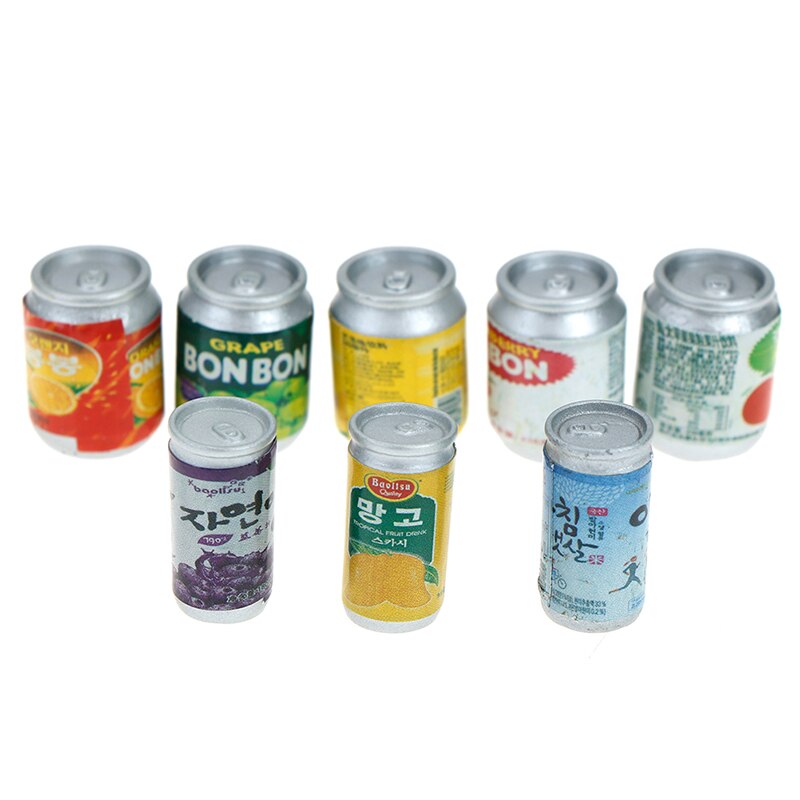 3/5Pcs Mini 1:12 1/12 Scale Canned Fruit Cans Miniature Food Play Kitchen Doll Food Accessories Toy Doll House Accessories
