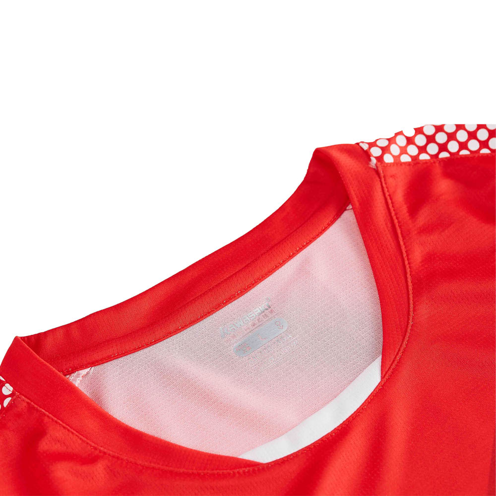 KAWASAKI, camisas de bádminton para mujer, cuello redondo, secado rápido, transpirable, Regular, forma física deporte, camisetas, ST-R2232 de tenis de mesa