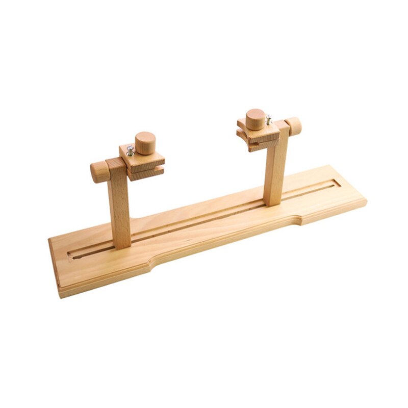 DIY embroidery desktop embroidery frame hand tools French practical round rectangular embroidery frame flip solid wood embroider: 1