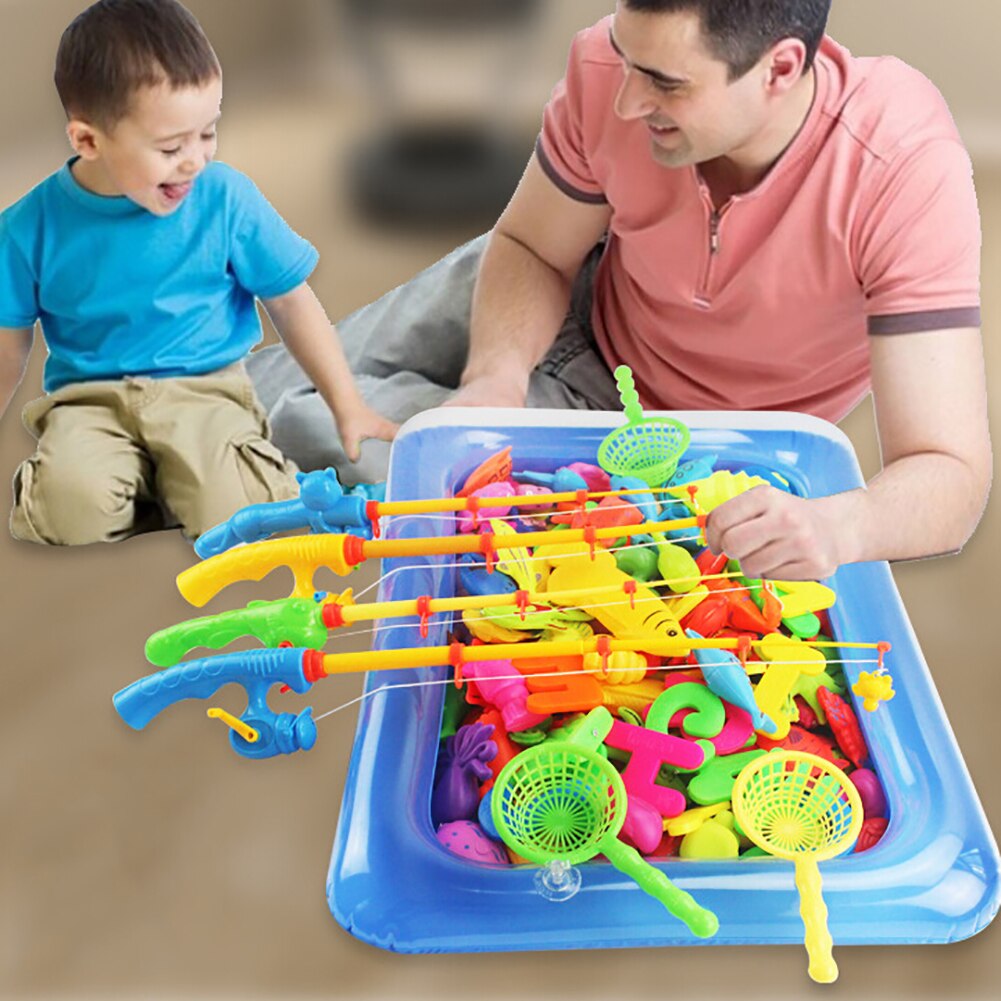 Magnetic Fishing Game Fish Model Kit Pretend Play Children Early Learning Toy Baby Bath Toys outdoor toy