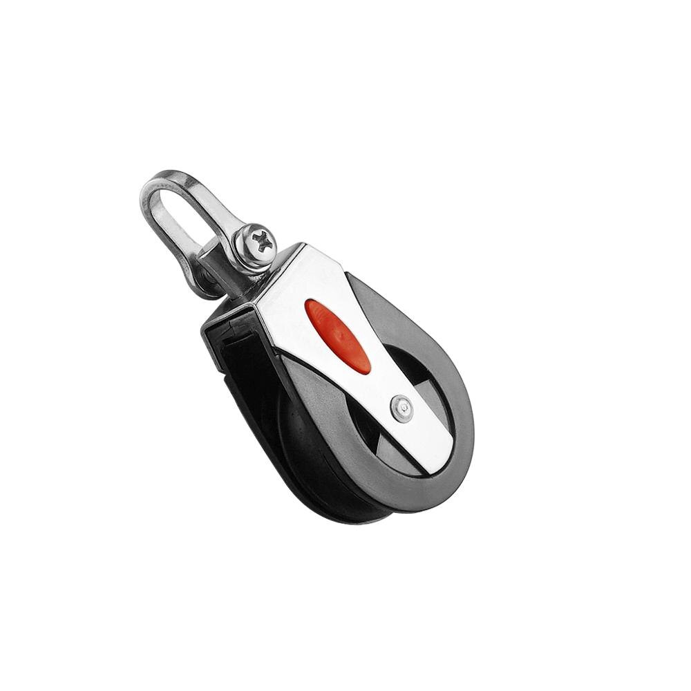 1500Lbs Load Capacity Sheave Block Universal Head Single Pulley Swivel Sailboat Plain Bearing Block Rope Runner Boat Accessories