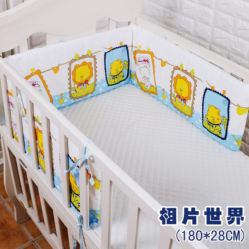 1 pc bomuld baby seng kofanger værelse indretning tegneserie mønster krybbe kofanger nyfødte krybbe beskytter spædbarn barneseng sikkerhedsskinner til børneværelse: Xiang pian shi jie