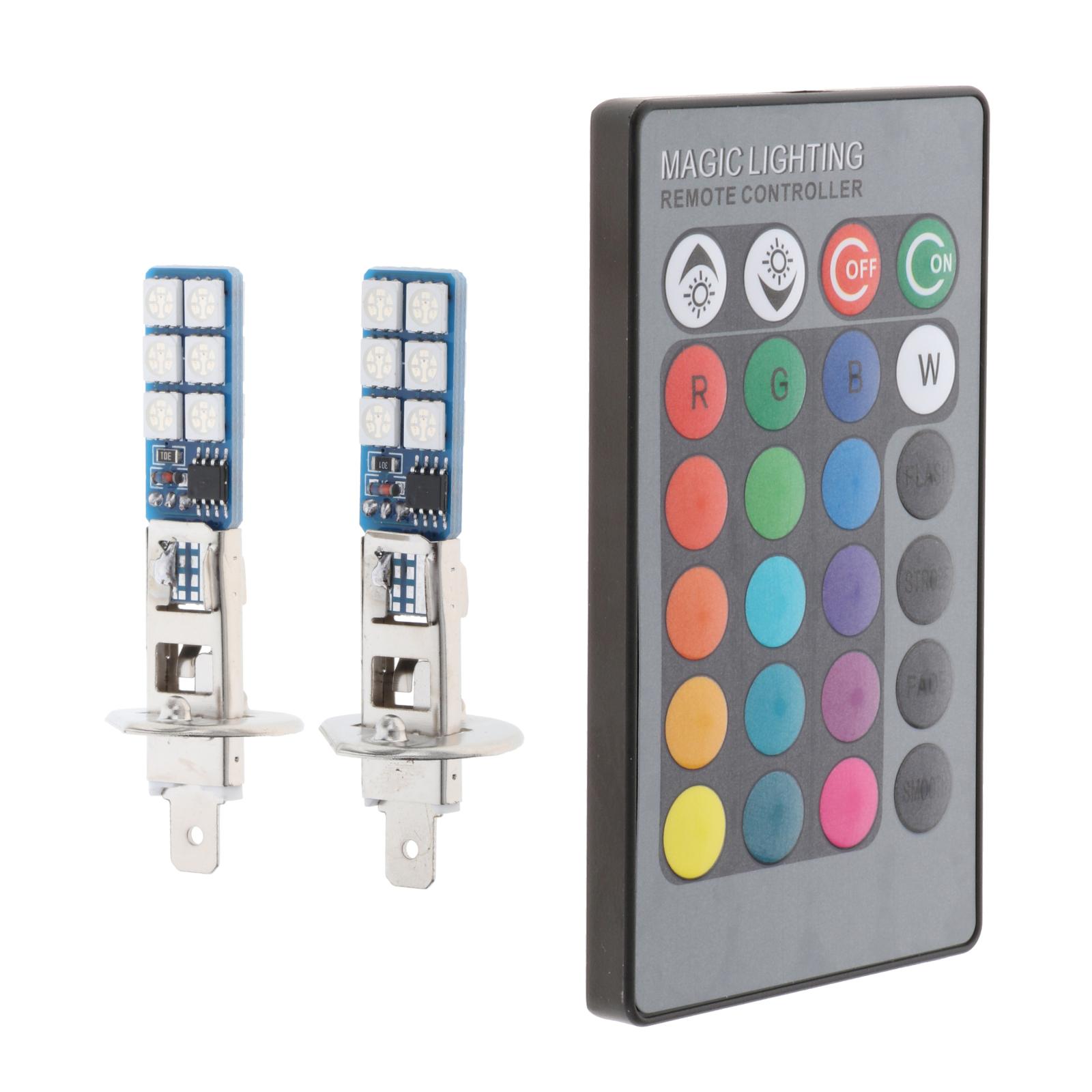 2 st 880 881 h1 h3 rgb led strålkastarlampa 1200lm dimstrålkastare till bilbilar tillbehör