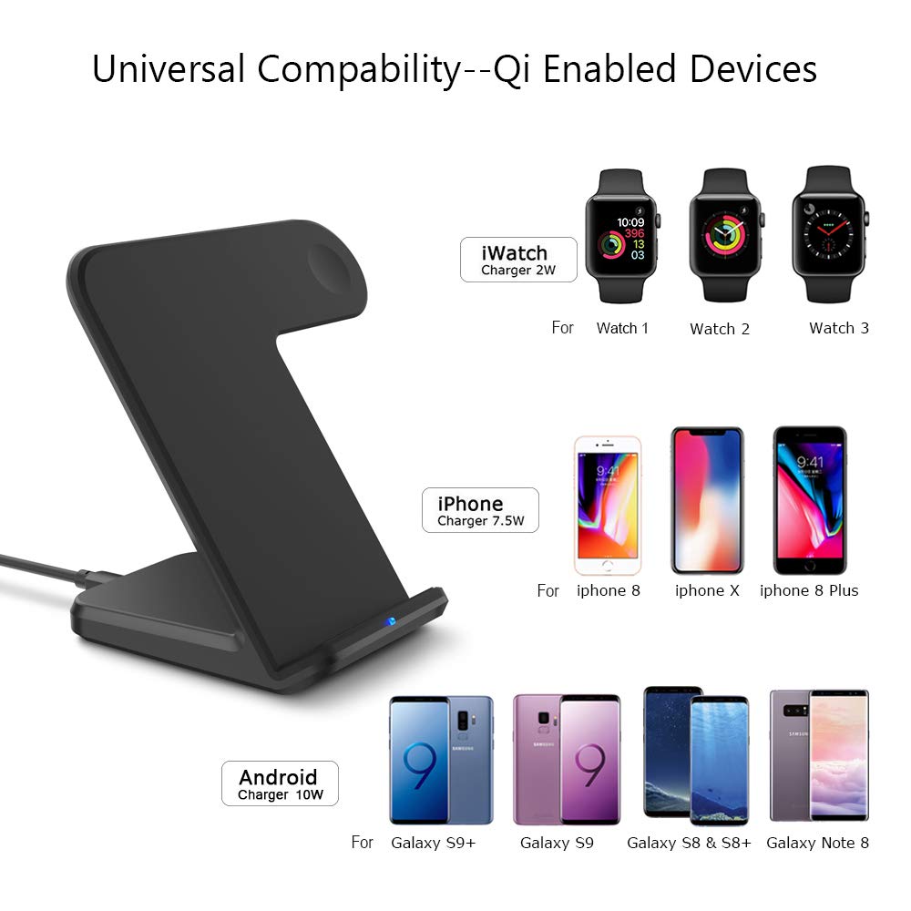 2in1 Draadloze Dock Voor Apple Horloge Charger Station Qi Snelle Magnetic Charging Stand Voor Iphone 12 11 10 9 Iwatch serie 6 5 4 3 Se