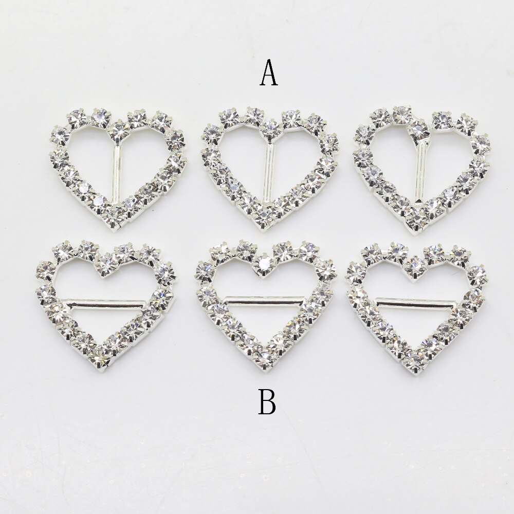 ! 10 st, silver strass band spänne, metall glidspänne, rosett pannband diy scrapbook dekoration tillbehör
