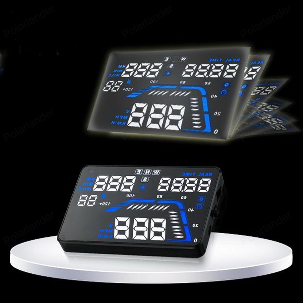 5.5 inch HD Q7 Universal Windshield Projector car head up display with GPS Overspeed Warning Multi-color Auto HUD display