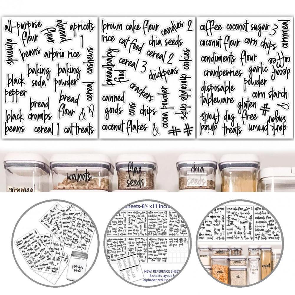 Prachtige 1 Set Praktische Waterdichte Voedsel Etiketten Stickers Pvc Voedsel Etiketten Schaal Toegepast Voor Bussen