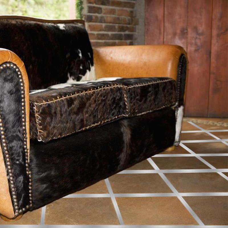 Self Adhesive Tile Sticker PVC and Metal Copper Gold Foil Lines Drawing Waterproof Floor Tile Wall Gap Sealing Tape Strip