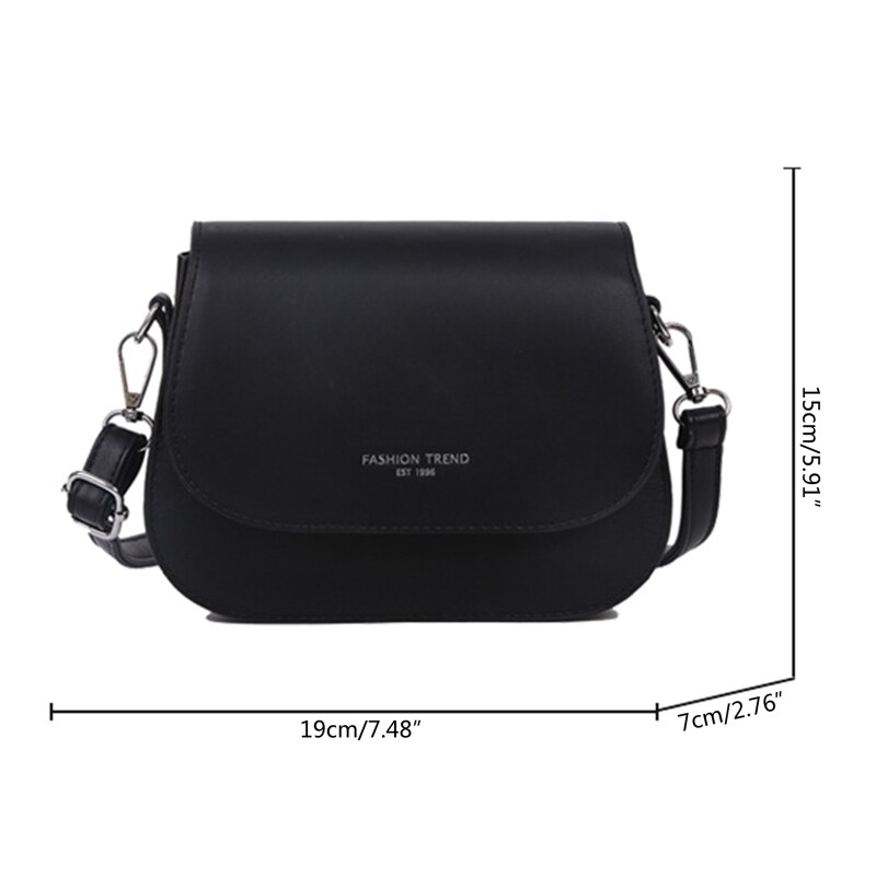 D0LF Women Hip Hop Soft Pu Leather Crossbody Multi-color Ladies Saddle Bag