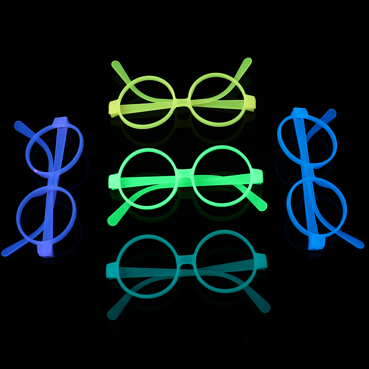 5 Stück leuchtende Gläser absorbieren Solarenergie, im Dunkeln leuchten, Party-Dekoration, Partyzubehör, Neon-Partygeschenke für Kinder und Erwachsene
