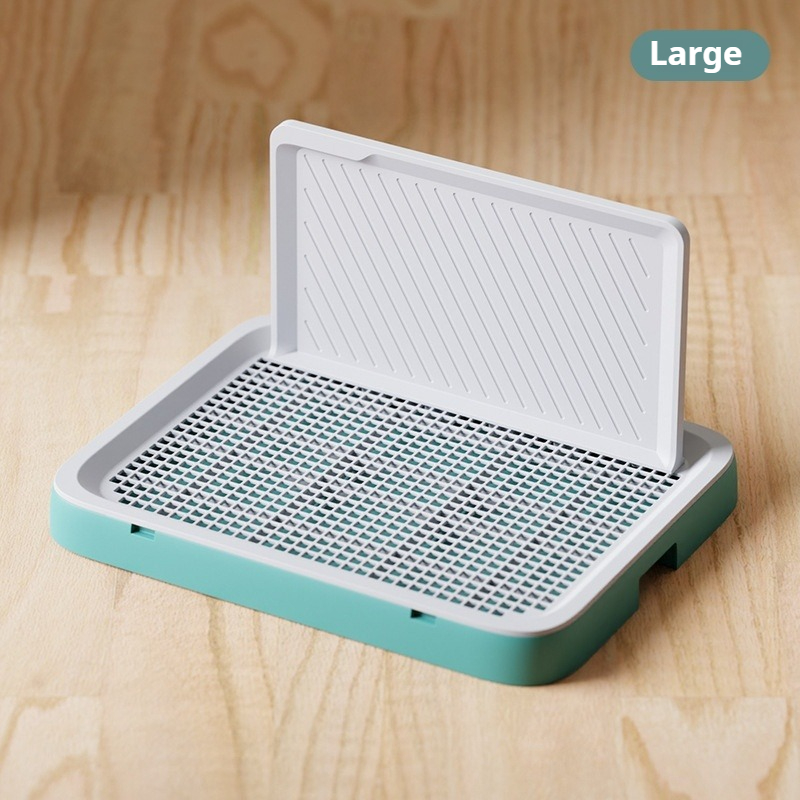 Large Indoor Dog Toilet High Walls Pet Potty Training Dog Urinal Toilet Anti Stepping Puppy Litter Box with Grid Pets Supplies: Dark Khaki