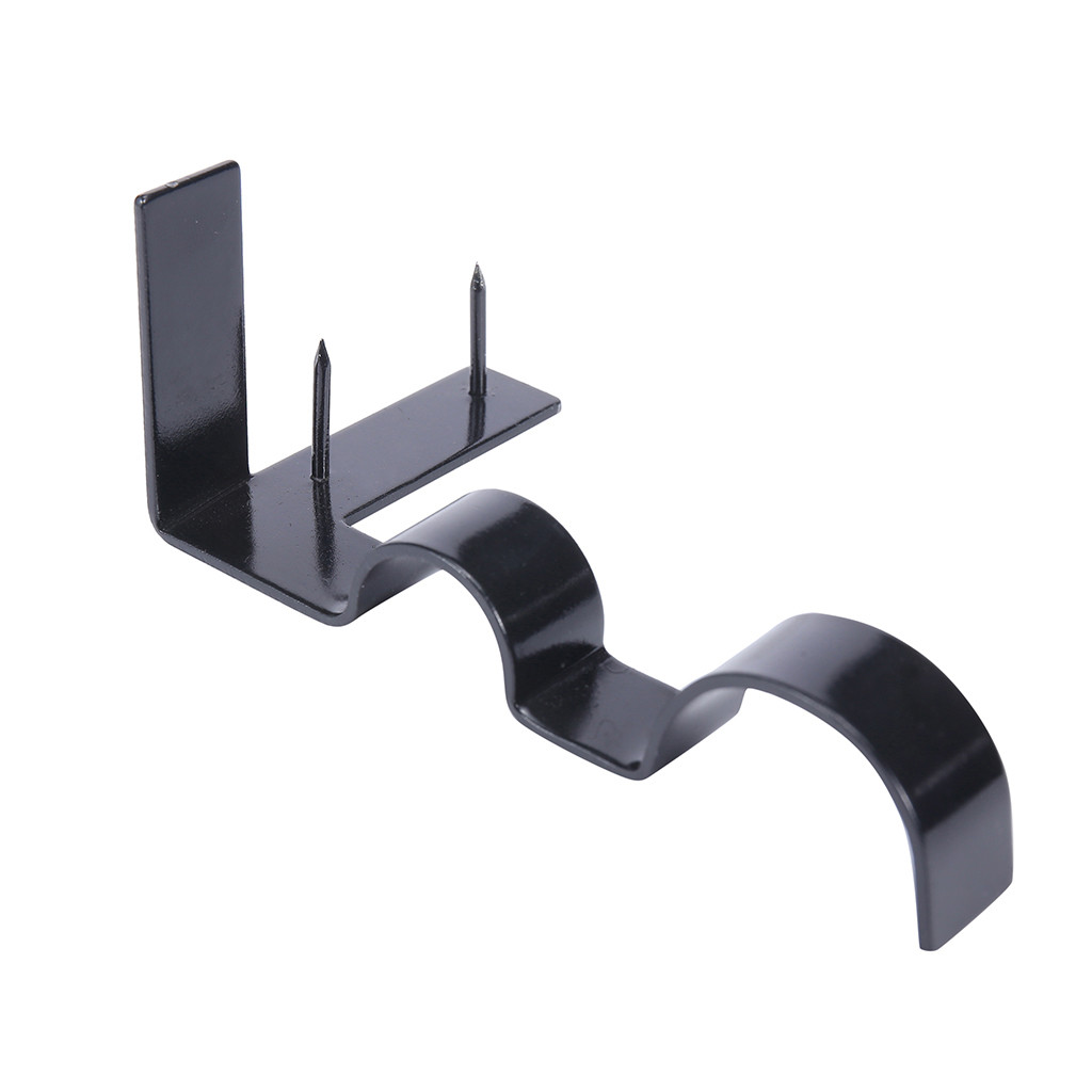 1 pair of curtain rod brackets Hanging curtain rod holder, tap to the right into the window frame curtain rod bracket #40