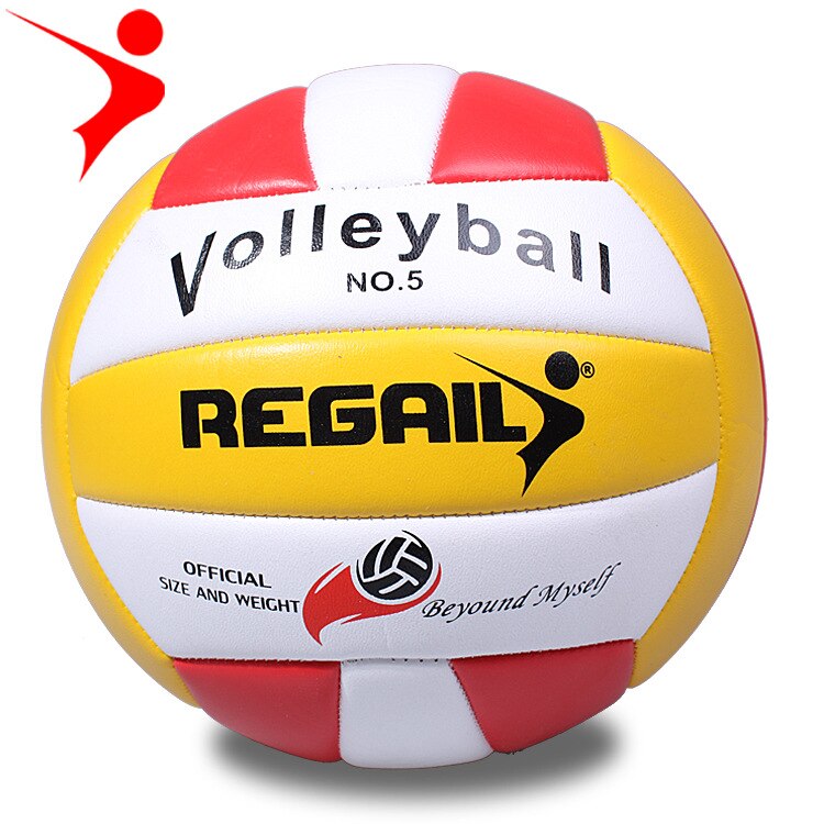 Sport Standard Training volleyball Ball Beach Tournament Butyl Inner Volleyball Soft Volleyball Machine Sewing PU Volleyball 5#: red