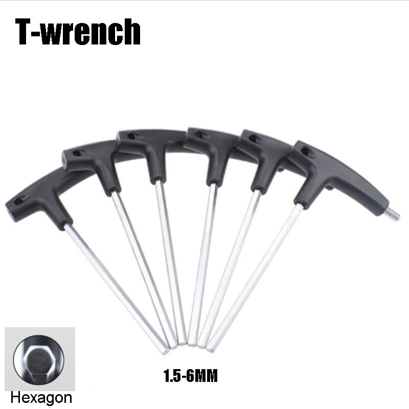 1PCS Allen Key Hex Wrench T Handle Flat Ball Spanner Double-End Hex Screwdriver Set For Auto Bike Motorycle ReapairT-wrench