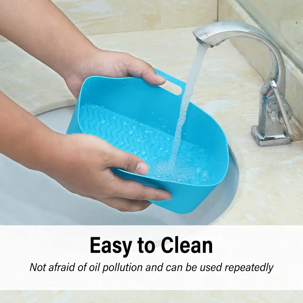 2 Stuks Air Friteuse Siliconen Lade Rechthoek Oven Bakmand Herbruikbare Liner Insert Schotel Gebakken Kip Voor Airfryers Accessoires