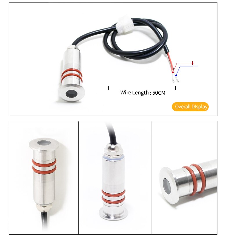 få øye på 12v mini innebygd ledet  ip68 vanntett underjordisk lys utendørs belysning bil marin søkelyset hage downlight
